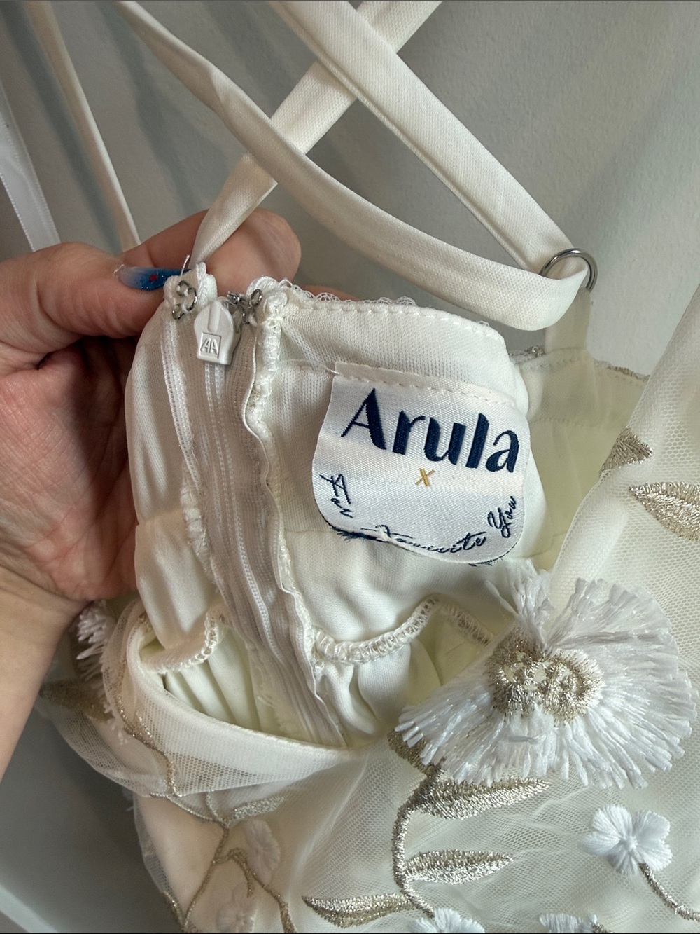 ARULA Ivory Floral Embroidered Maxi Dress - Picture 11 of 14